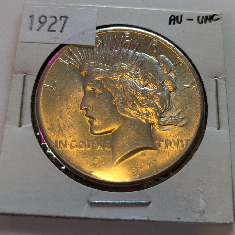 1927 P Peace Silver Dollar AU-UNC